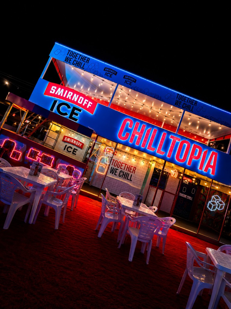 Smirnoff Ice — CHILLTOPIA — neon structure