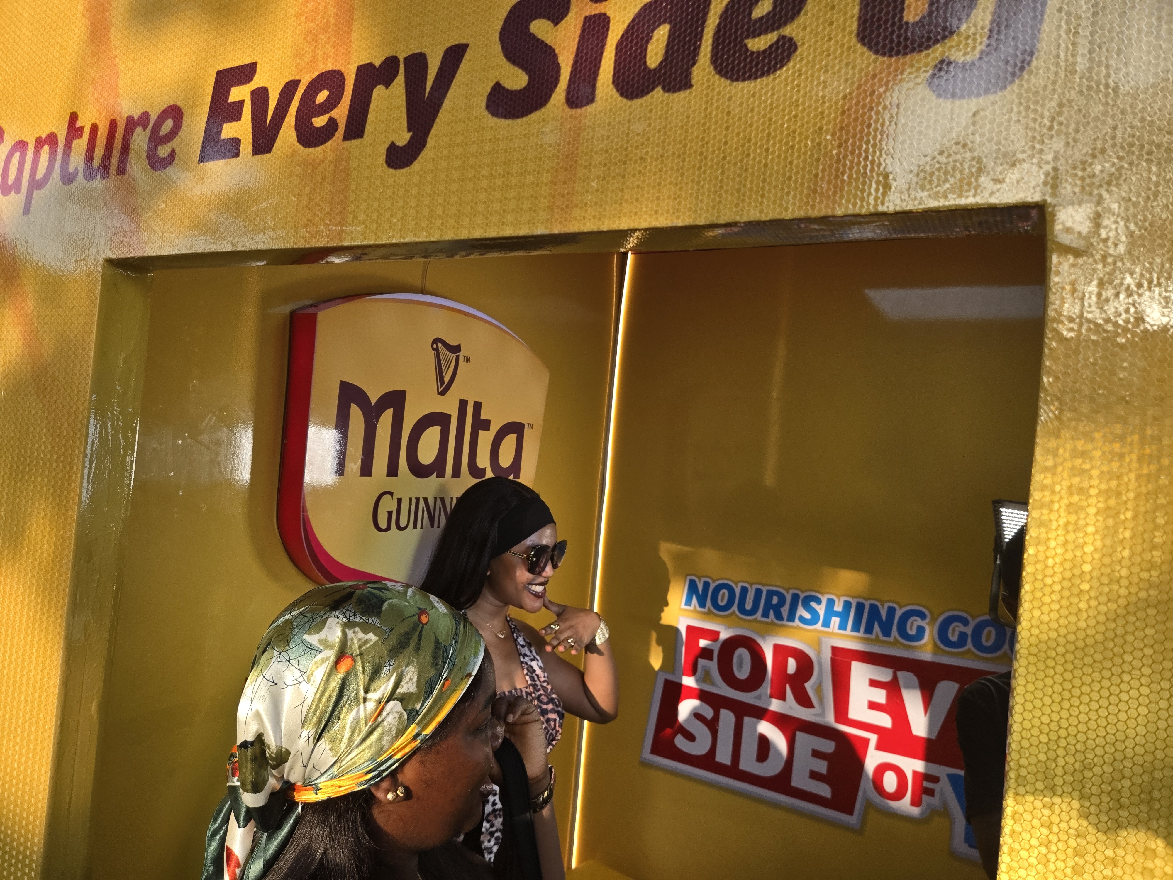 Malta Guinness photobooth — branded activation detail