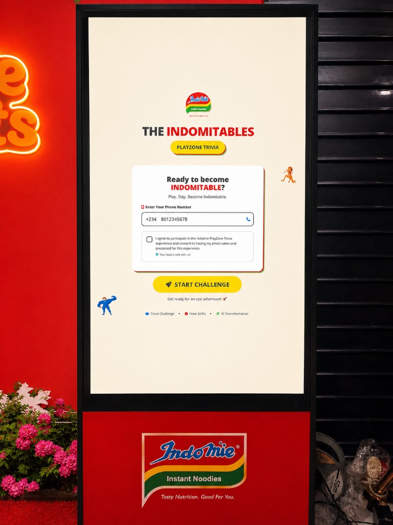 Indomie PlayZone digital integration kiosk