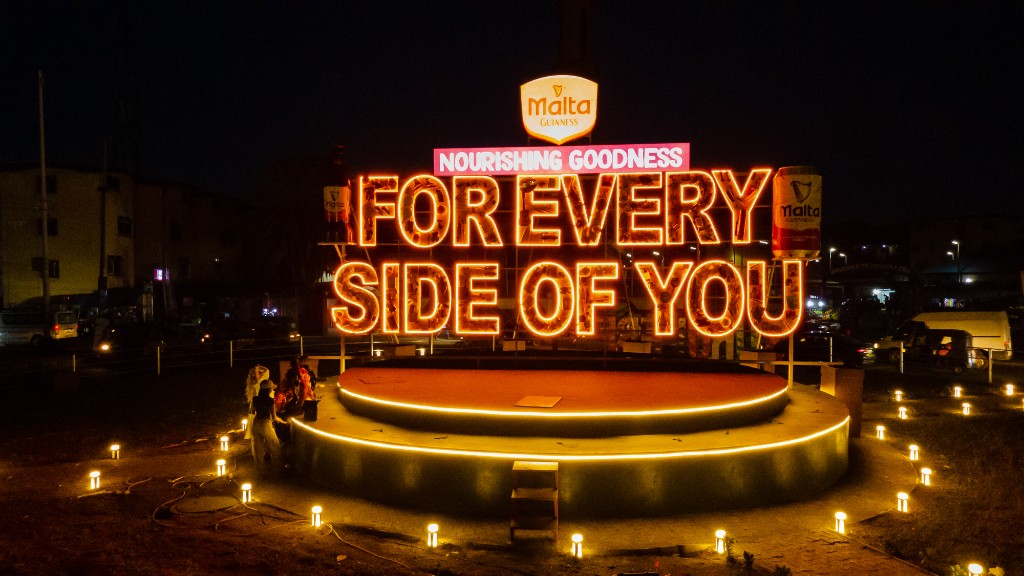 Malta Guinness 'For Every Side of You' night activation installation