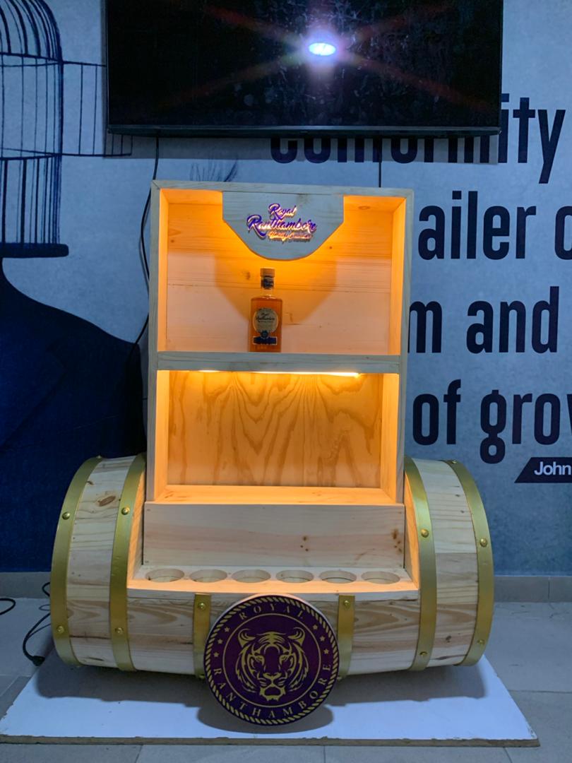 Premium Barrel Point of Sale Stand